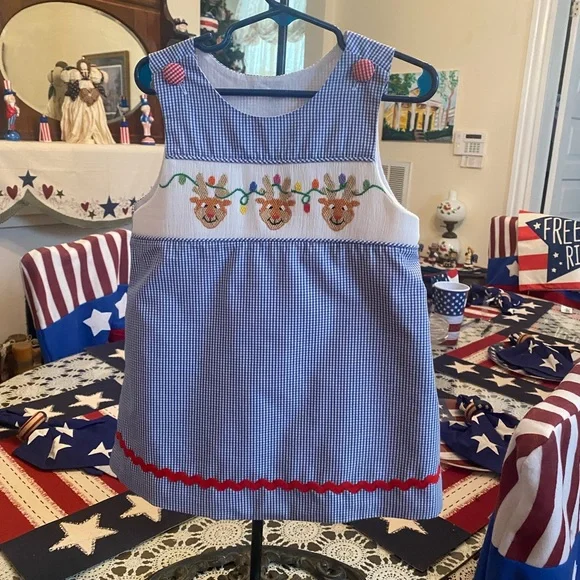 Remember Nguyen Smocked Toddler Girls Dress size 4T - Picture 8 of 16